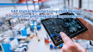 Digital manufacturing related SAP release banner with advanced capabilities featured