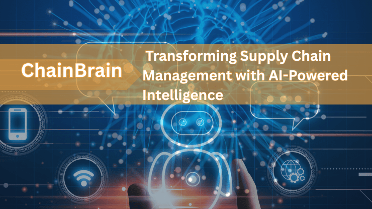 AI assistant for supply chain , and AI brain image